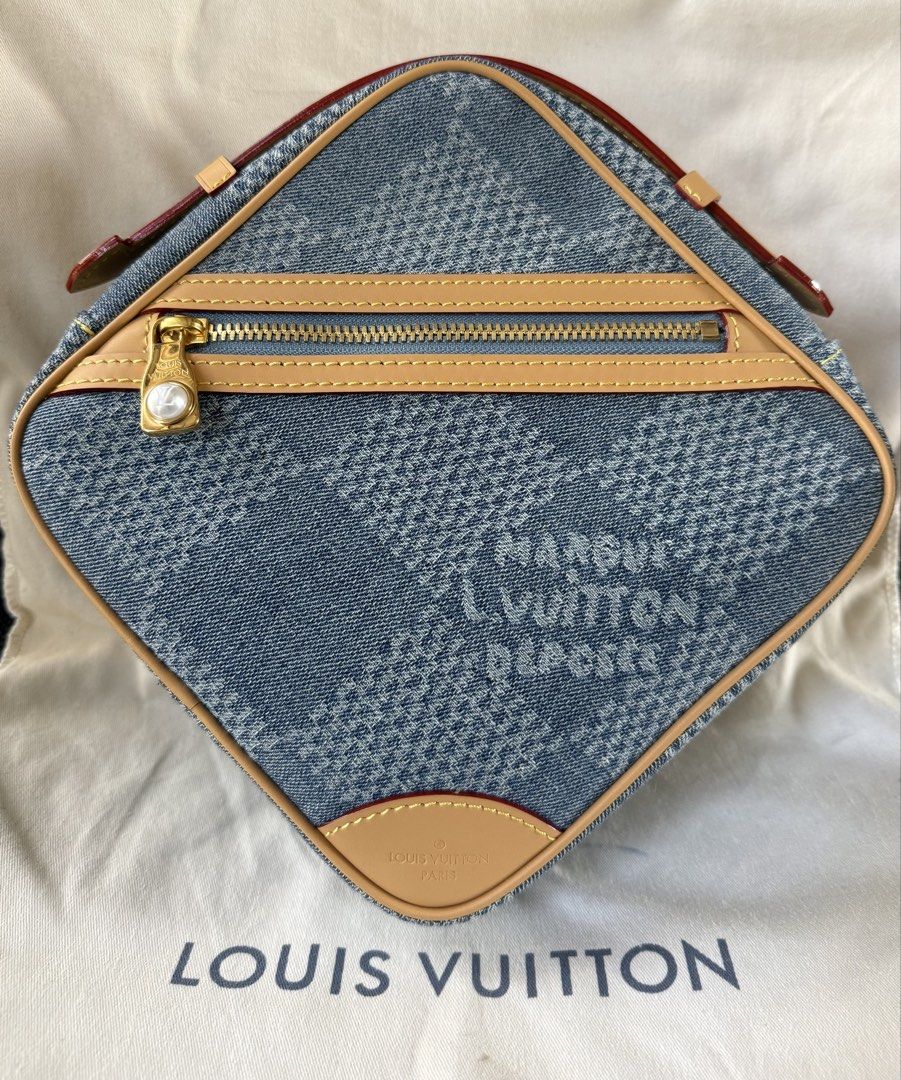 Louis Vuitton Monogram Denim Vanity PM Bag (Category: Luxury Bags & Wallets) located in Iloilo. Submitted by darvoza (Listing ID 1457350941, Image 2). Description: - Louis Vuitton Vanity PM bag - Monogram Denim material - Gold hardware - Pearl zipper pull - Adjustable leather strap - Ideal for travel or everyday use - Item arrived from Hongkong as gift but not my type - With serial Number Slightly negotiable .