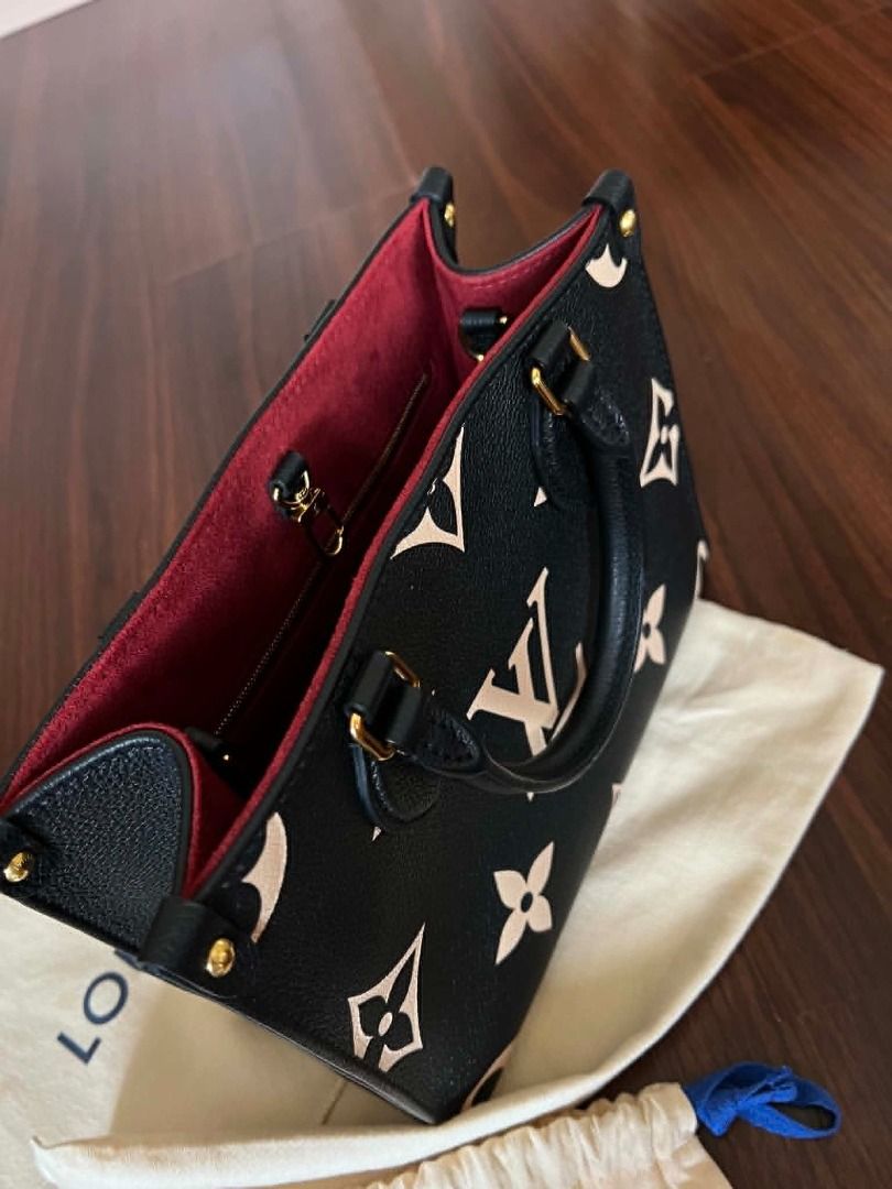 Louis Vuitton Monogram OnTheGo PM (Category: Luxury Bags & Wallets) located in Quezon City. Submitted by lsimp1 (Listing ID 1457372877, Image 2). Description: - Cream monogram pattern - Comfortable top handles - Luxurious red interior lining - Iconic and timeless LV design - Versatile for everyday or special occasions - A stylish statement piece for any outfit With dustbag Can do LBC/LALAMOVE/GRAB shipping.