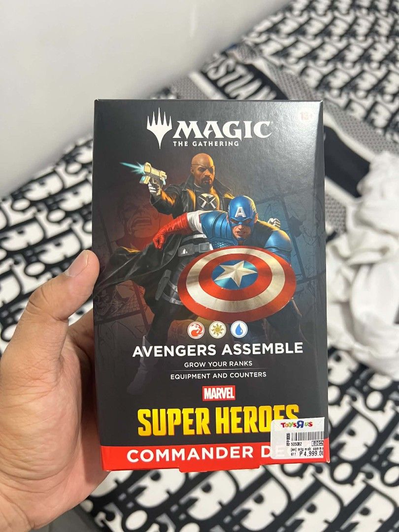 Magic The Gathering Marvel Avengers Assemble Commander Deck (Category: Raw Singles) located in Quezon City. Submitted by jochemae27579 (Listing ID 1457477533, Image 1). Description: ufs Last price - 4,200 (original price 4,999) Magic The Gathering Avengers Assemble Commander Deck - Comes with 1 foil-card - 10 double-sided token cards included loc: sauyo, novaliches.