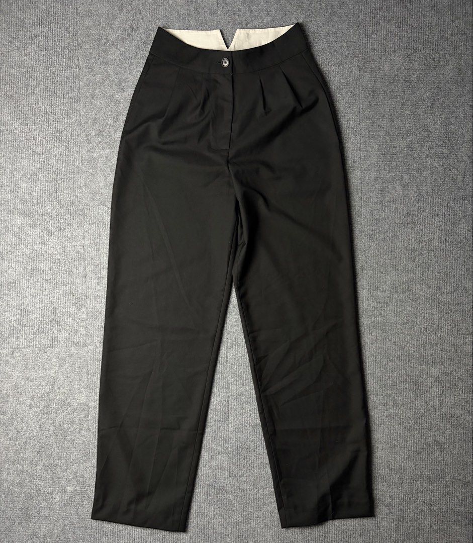 Maison Margiela Mm6 Buckled Black Slacks (Category: Other Bottoms) located in Manila. Submitted by yourtherapist_ (Listing ID 1457427994, Image 1). Description: Maison Margiela Mm6 Buckled Black Slacks Fit Size: XS Condition: 9/10 Flaw: Loose stitch on hem Material: Polyester, Viscose Made in: Italy Measurements Waist: 27 Length: 42 Hem: 8 1,300.