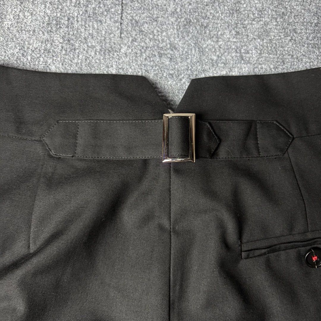 Maison Margiela Mm6 Buckled Black Slacks (Category: Other Bottoms) located in Manila. Submitted by yourtherapist_ (Listing ID 1457427994, Image 3). Description: Maison Margiela Mm6 Buckled Black Slacks Fit Size: XS Condition: 9/10 Flaw: Loose stitch on hem Material: Polyester, Viscose Made in: Italy Measurements Waist: 27 Length: 42 Hem: 8 1,300.
