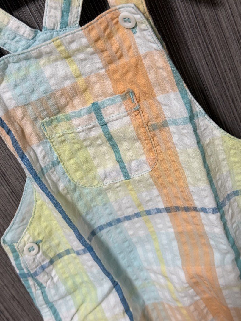 Mothercare Pastel Plaid Overall (Category: Babies & Kids Fashion) located in Quezon City. Submitted by ketch10 (Listing ID 1457416385, Image 2). Description: Size 3-6months on tag Very nice in person Used 2x only for milestone photo.