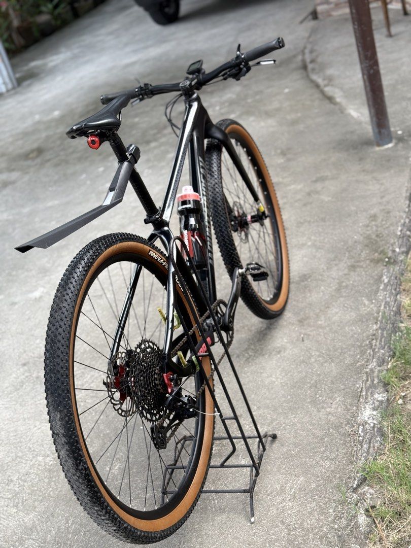 MOUNTAINPEAK NINJA M (Category: Bicycles) located in Manila. Submitted by oddfox_10cd2a (Listing ID 1457382428, Image 2). Description: Mountainpeak Ninja 29er -MTP Ninja 29er Frame With Bike skin -Sram SX eagle 12 speed 32T Group Set -Shimano MT200 hydraulic brakes -MTP Rigid fork 29er -Novatech Hubs quick release -Mountainpeak seatpost -Mountainpeak negative bike stem -Mountainpeak Handle bar -Aeroic Disc brakes -Zefal fender -Promend Handle Gri