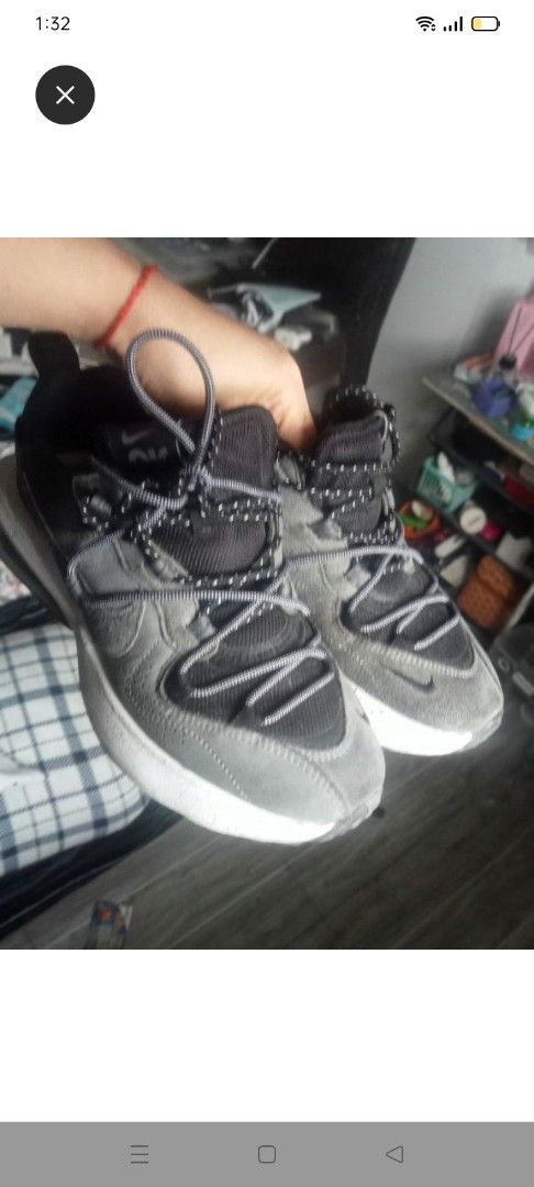 Nike Air Max 270 React Grey (Category: Sneakers) located in Bulacan. Submitted by fujikko (Listing ID 1457487734, Image 1). Description: - Nike Air Max 270 React sneakers - Color: Grey - Features a unique lacing system - Ideal for everyday wear - Selling as they are no longer needed.