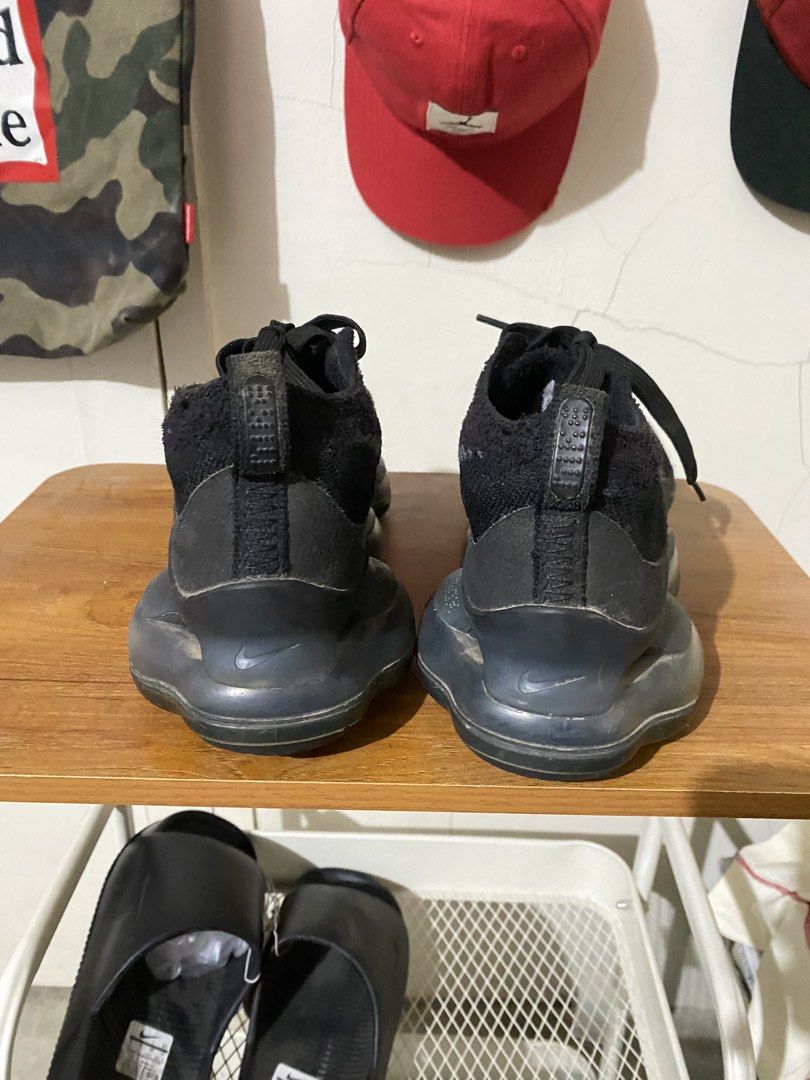 NIKE AIR MAX SCORPION FLYKNIT TRIPLE BLACK (Category: Sneakers) located in Lebak. Submitted by tomaythrift (Listing ID 1457455964, Image 3). Description: US 9.5/ UK 8.5/ EUR 43 Minor issue - see last photo.