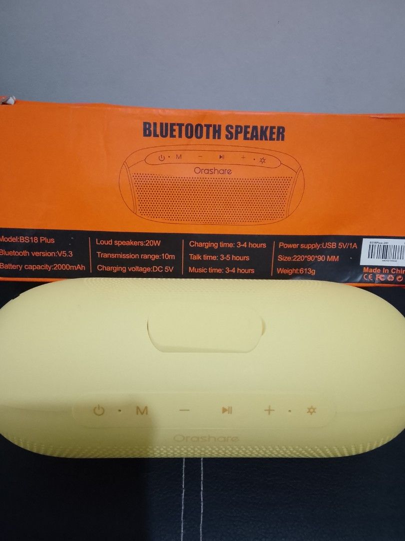 Orashare Bluetooth speaker (Category: Soundbars, Speakers & Amplifiers) located in Las Pinas. Submitted by mommys_koleksyon011 (Listing ID 1457472046, Image 3). Description: BNEW bs18 orashare Bluetooth speaker padala lang po.