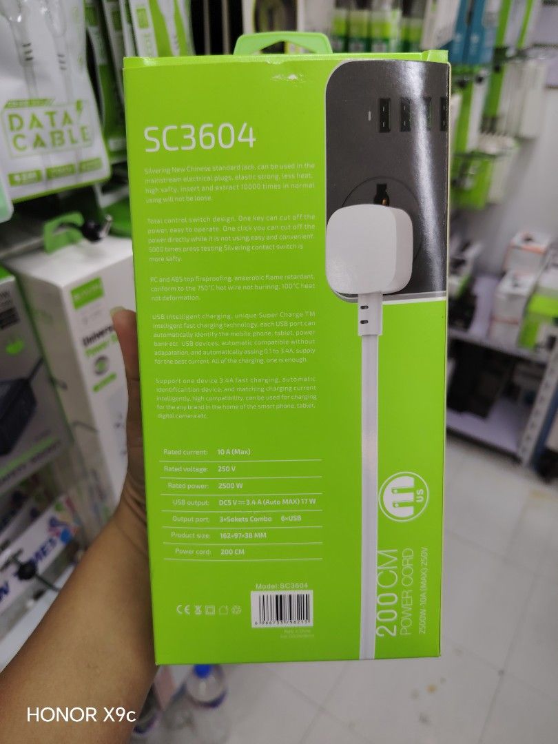 ORIGINAL BAVIN SOCKET (Category: Electrical, Adaptors & Sockets) located in Manila. Submitted by marvieobordo (Listing ID 1457340087, Image 2). Description: 6usb auto max 3.4A 3 power socket anti static power socket .