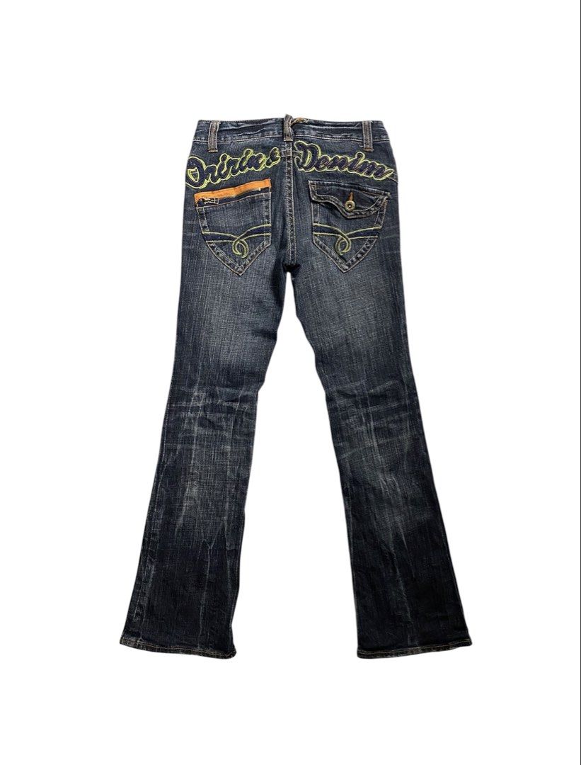 Oririn Y2k Flared Jeans (Category: Jeans) located in Iloilo. Submitted by anything_goesph (Listing ID 1457468160, Image 1). Description: 28 waist 38.5 inch lenght 8.5 inch hem 8 inch front rise 9.5 inch thigh see photos for details.
