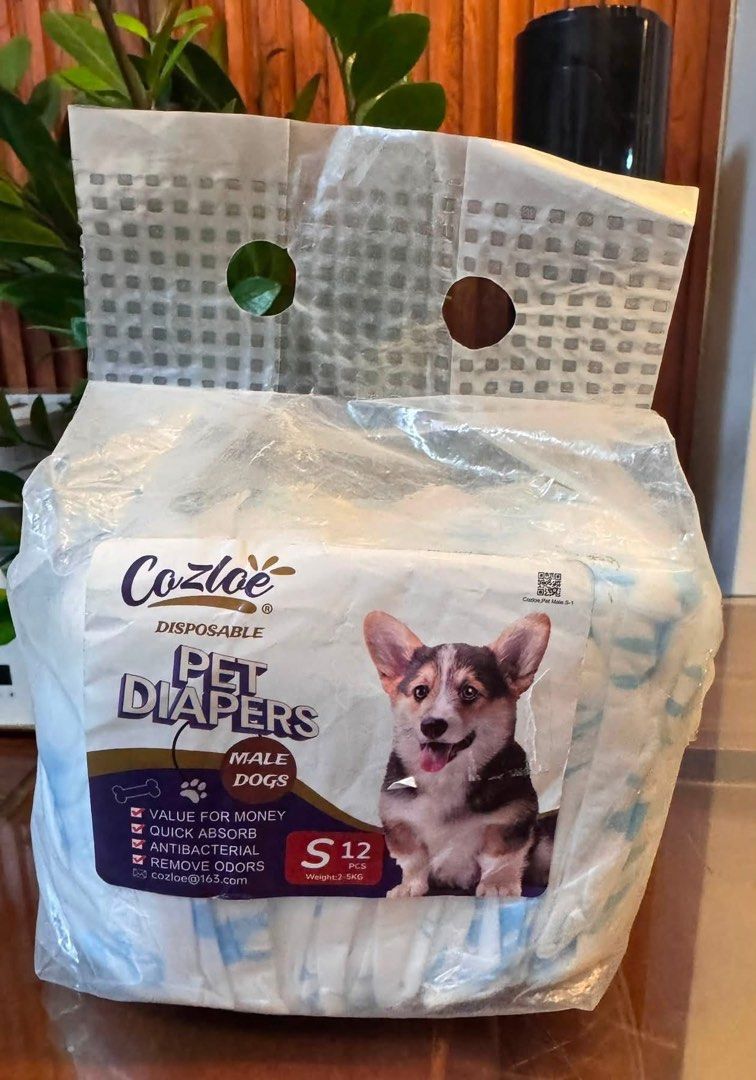 Pet Male Diaper - 12pcs/pack (Category: Homes & Other Pet Accessories) located in Quezon City. Submitted by 030698 (Listing ID 1457355593, Image 2). Description: Pet Male Diaper - 12pcs/pack Php 75 size available: S, M.