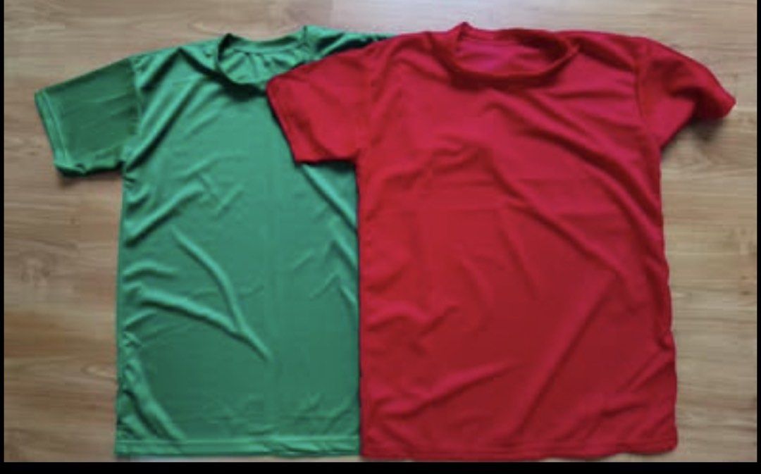 Plain T-shirts - Black, Red, Green (Category: Activewear) located in Manila. Submitted by snappyaura (Listing ID 1457438208, Image 2). Description: - Versatile basic plain t-shirts - Ideal for everyday wear or sports activities - lightweight and quick dry - Available colors: Black, Red, Green - free size - polyester material.