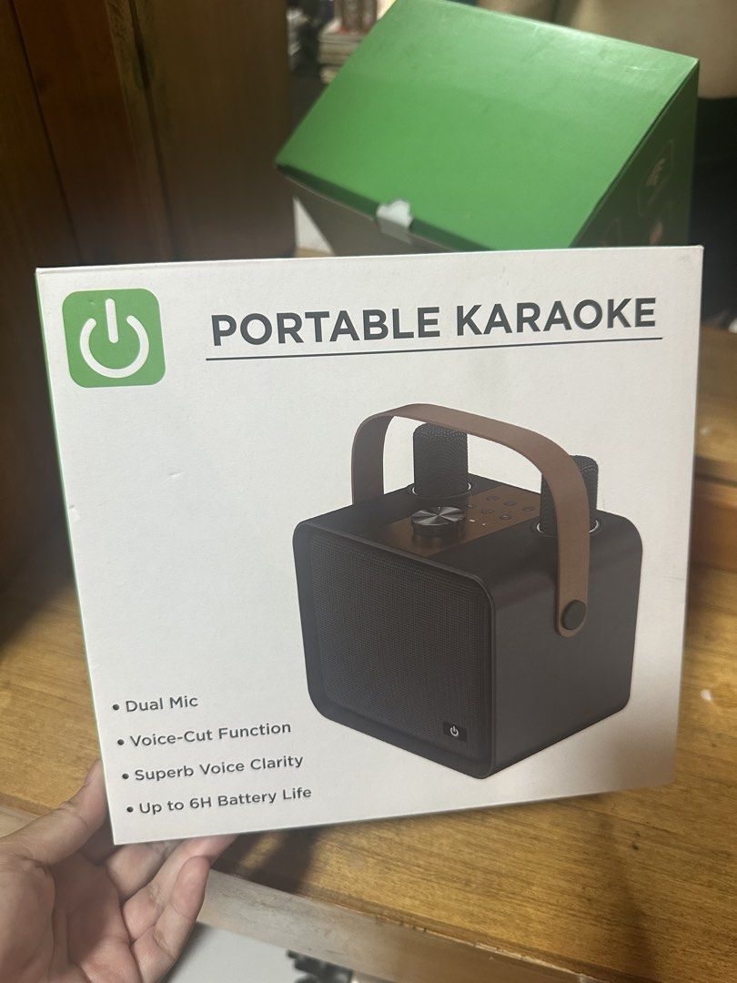 Portable Karaoke Machine with Dual Mic & Bluetooth (Category: Soundbars, Speakers & Amplifiers) located in Pasig City. Submitted by zelinavillaflor (Listing ID 1457458607, Image 1). Description: - Portable Karaoke Machine - Dual Microphones Included - Voice-Cut Function - Up to 6 Hours Battery Life - Multiple Playback Options: Bluetooth, USB, TF Card, AUX - -Fi Stereo Sound with Deep Bass - Ideal for Parties and Personal Use.