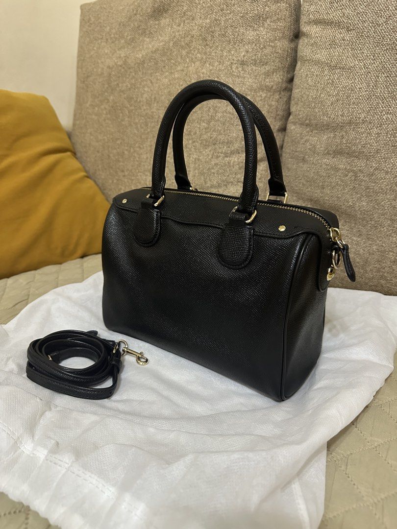 Preloved Coach Mini Bennett Satchel (Category: Luxury Bags & Wallets) located in Manila. Submitted by gcgarcia (Listing ID 1457403667, Image 3). Description: Authentic Creed peeling only issue No scratches/scruffing Still clean gold hardware.