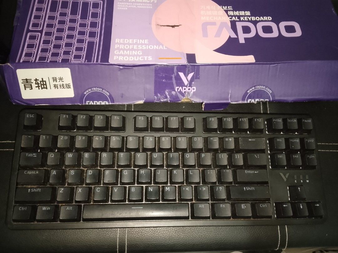 Rapoo mechanical keyboard (Category: Computer Keyboard) located in Las Pinas. Submitted by mommys_koleksyon011 (Listing ID 1457471714, Image 1). Description: BNEW rapoo mechanical keyboard padala lang po.