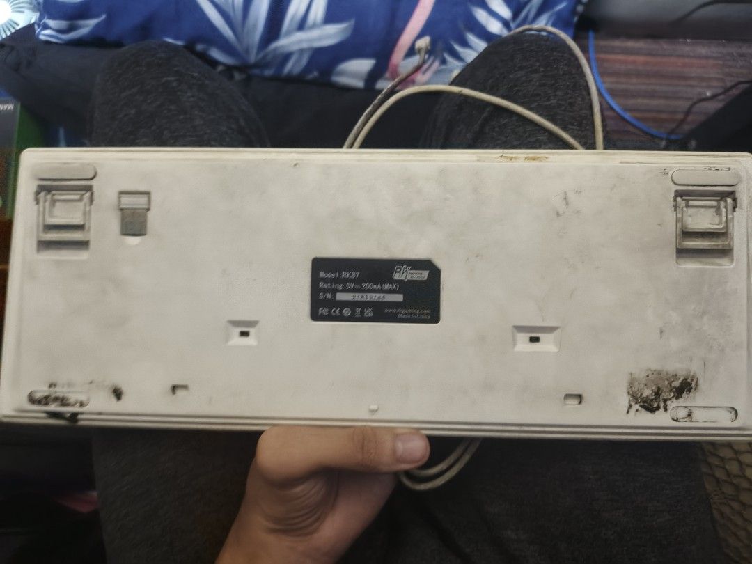 RK87 mechanical gaming keyboard (Category: Computer Keyboard) located in Manila. Submitted by painlxd (Listing ID 1457475807, Image 2). Description: - Tenkeyless (TKL) Layout - Cherry MX Brown Mechanical Switches - Wired USB Connection - Sold as is some keys are unresponsive and needs cleaning.