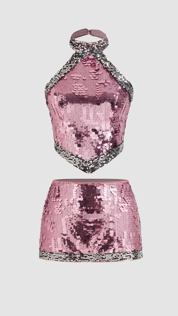 sabrina carpenter pink sequin set (Category: Sets or Coordinates) located in Makati City. Submitted by isobelacs (Listing ID 1457454112, Image 1). Description: LAST PRICE POSTED DM for more photos Brand new top with tag Skirt worn once. Bought from cider last June perfect for sabrina carpenter halloween costume or can we styled seperately.