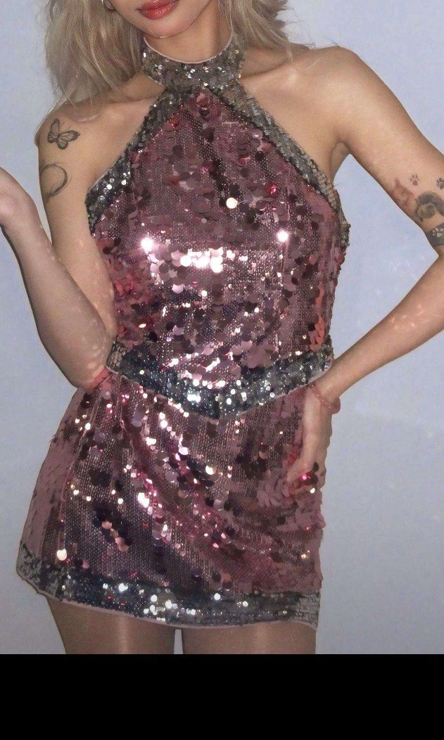 sabrina carpenter pink sequin set (Category: Sets or Coordinates) located in Makati City. Submitted by isobelacs (Listing ID 1457454112, Image 2). Description: LAST PRICE POSTED DM for more photos Brand new top with tag Skirt worn once. Bought from cider last June perfect for sabrina carpenter halloween costume or can we styled seperately.