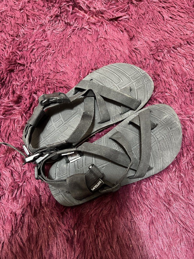 Sandugo Hiking Sandals (Category: Sandals) located in Guagua. Submitted by clairiepreloved (Listing ID 1457361891, Image 2). Description: Thrice used only Goods for hiking, hindi madulas and comfy sa paa. Madumi lang kulang lang sa linis Size 7 womens RFS: Decluttering, nakatambak nalang Shipping Fee c/o the buyer MOP: Gcash / Bank Transfer .