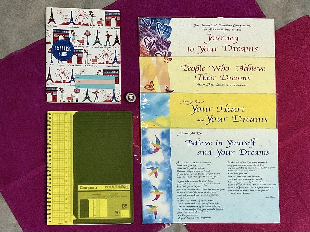 School Supplies for Sale | Note Taking Set (Category: Stationery & School Supplies) located in San Jose del Monte. Submitted by preloved.to.newlove (Listing ID 1457361286, Image 2). Description: NOW WITH ADDITIONAL 10% OFF UNTIL OCT 16! CLAIM IT NOW! 🛍️ INCLUSIONS 🛍️ 1. Lined Notebook in Parisian Cover Design 2. Dotted Notebook with Ruler 3. Inspirational Posters (for free) ☑️ With freebies upon purchase ☑️ Order Code for Tracking: PTNLW103 Ple