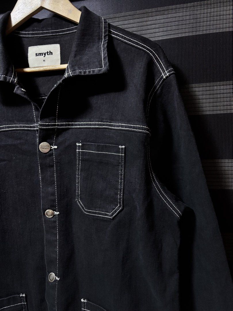 Smyth Utility Overshirt Denim Black Jacket (Category: Coats, Jackets and Outerwear) located in Pasig City. Submitted by abogadosupremo (Listing ID 1457506637, Image 2). Description: Smyth Utility Overshirt Denim Black Jacket - 100% Legit and Authentic - Very Good Condition - Color may vary due to lighting - No issue at all - Size : Can fit to L to XL - Thank you! 🫶🏻🔥.