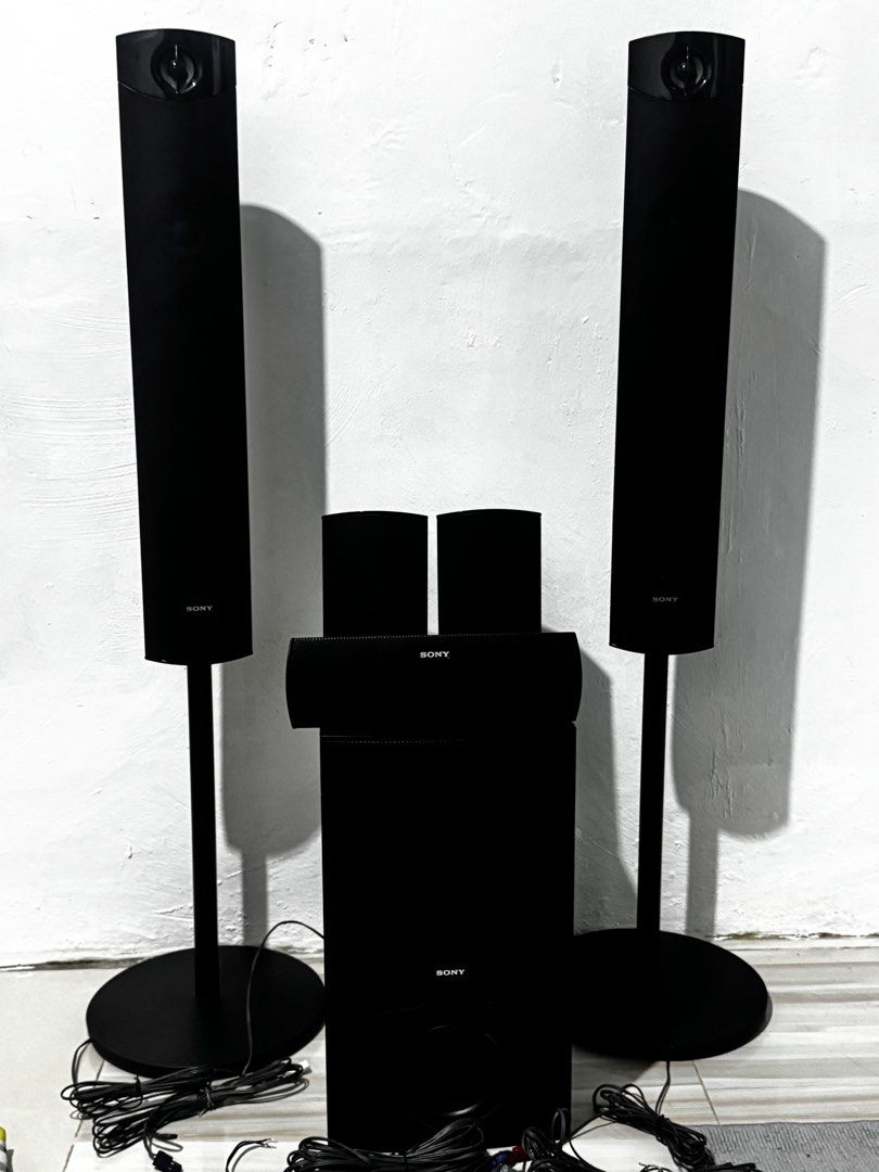 SONY HOME THEATER (Category: Soundbars, Speakers & Amplifiers) located in Pasay City. Submitted by vonigop (Listing ID 1457477557, Image 1). Description: SONY HOME THEATER SPEAKER ONLY GOOD AS NEW WITH SERIAL EACH SPEAKER 1 sub 1 center 2 surrond 2 front L/R ₱4800 po rush pasay.