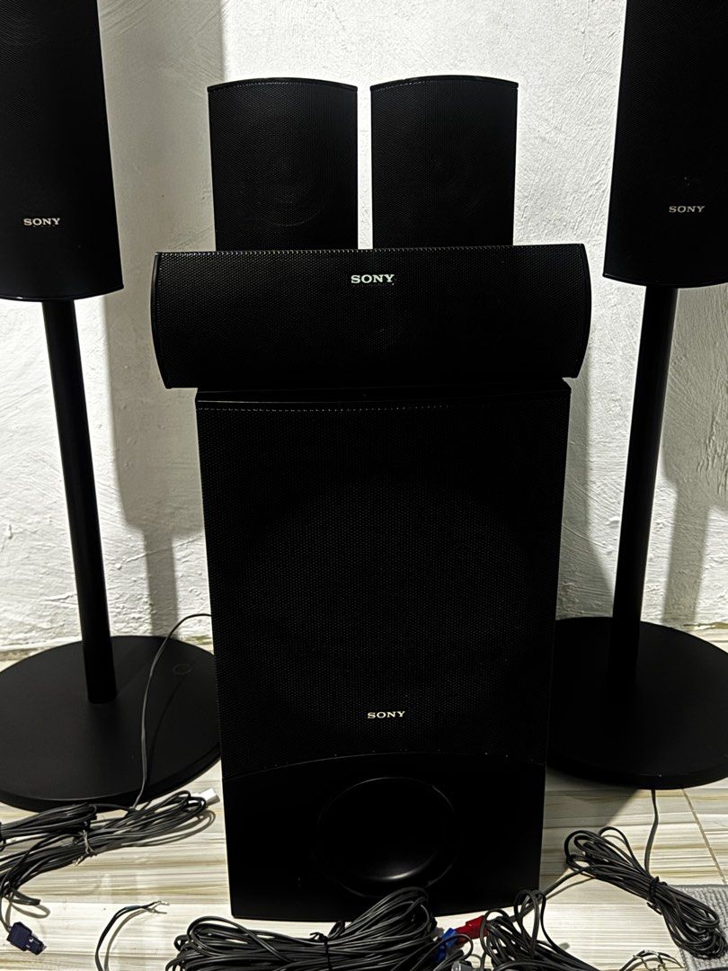 SONY HOME THEATER (Category: Soundbars, Speakers & Amplifiers) located in Pasay City. Submitted by vonigop (Listing ID 1457477557, Image 2). Description: SONY HOME THEATER SPEAKER ONLY GOOD AS NEW WITH SERIAL EACH SPEAKER 1 sub 1 center 2 surrond 2 front L/R ₱4800 po rush pasay.