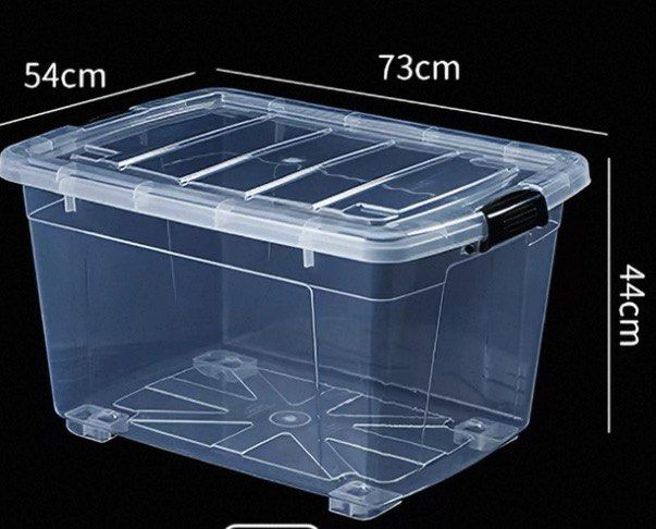 Stackable Storage Boxes with Lids (Category: Storage Boxes & Baskets) located in Singapore. Submitted by xtchin14 (Listing ID 1457514150, Image 2). Description: 2 white stackable storage boxes with grey latches and lids. Good for home organization. Selling as a set..