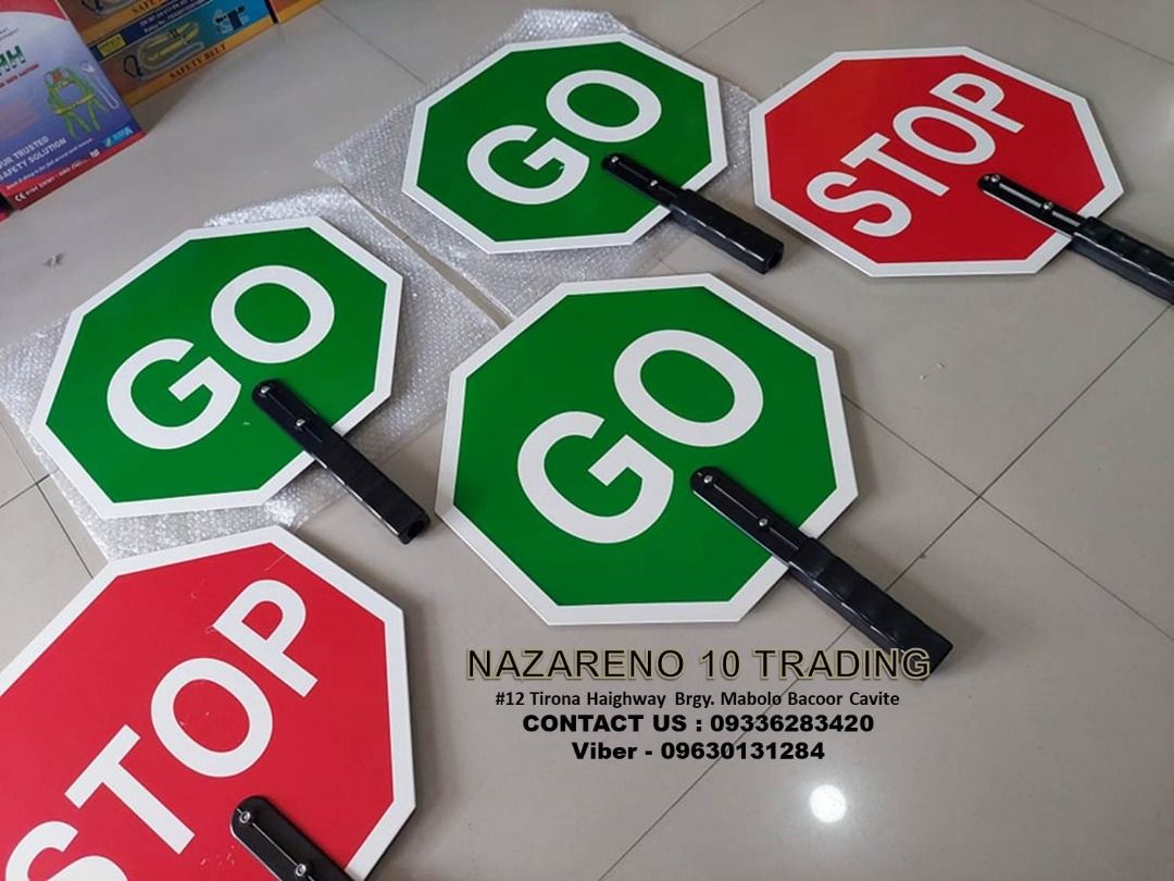 STOP AND GO PADDLE SIGN (Category: Looking For) located in Bacoor. Submitted by kajezame.2021 (Listing ID 1457410239, Image 1). Description: STOP AND GO PADDLE SIGN For More Details and Discount Contact Ms. Karen NAZARENO 10 TRADING 0963 0131 284 0933 6283 420 0956 7028 557 0933 8559 510 Landline: Look for Ms. Karen (046 ) 416 3920 Also available: • Traffic cone • Parking Block stopper • Hooded trash bin • Road Plastic Barrier • Spill boom • Fish