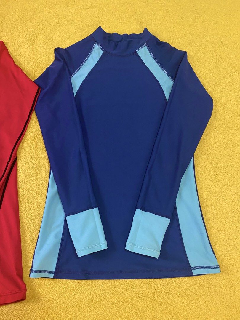Take 2! Red and Navy Blue Rash Guard Rashguards (Category: Rash guard) located in Quezon City. Submitted by madame_royale (Listing ID 1457411120, Image 3). Description: Both are size Small Fits 34” chest Red is new. Blue is lightly used..