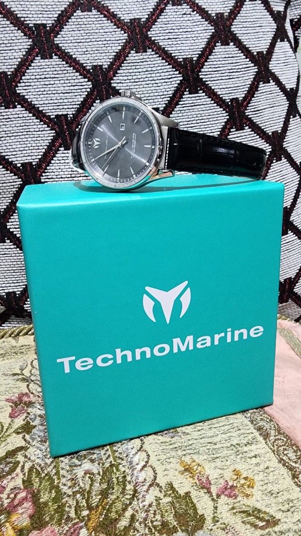 TechnoMarine Watch with Black Leather Strap (Category: Women's Watches) located in San Rafael. Submitted by mhaya31 (Listing ID 1457348470, Image 1). Description: - Brand: TechnoMarine - Dial Color: Black - Strap Material: Genuine Black Leather - Water Resistance: Yes - Includes: Original Box - Style: Versatile for everyday or special occasions 🇺🇸 Bought in the USA 💰 Money-Back Guarantee Authentic • USA Purchased • Shop with Confidence Origina