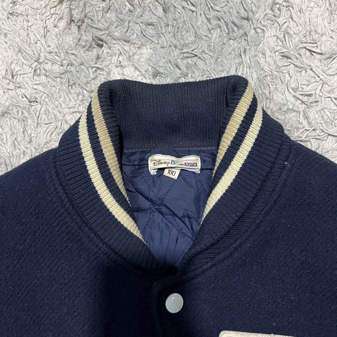 Vintage Disney goofy leather wool varsity jacket (Category: Coats, Jackets and Outerwear) located in Baguio. Submitted by itsvintageclothing (Listing ID 1457507298, Image 3). Description: Length 28 Pit to pit 26.