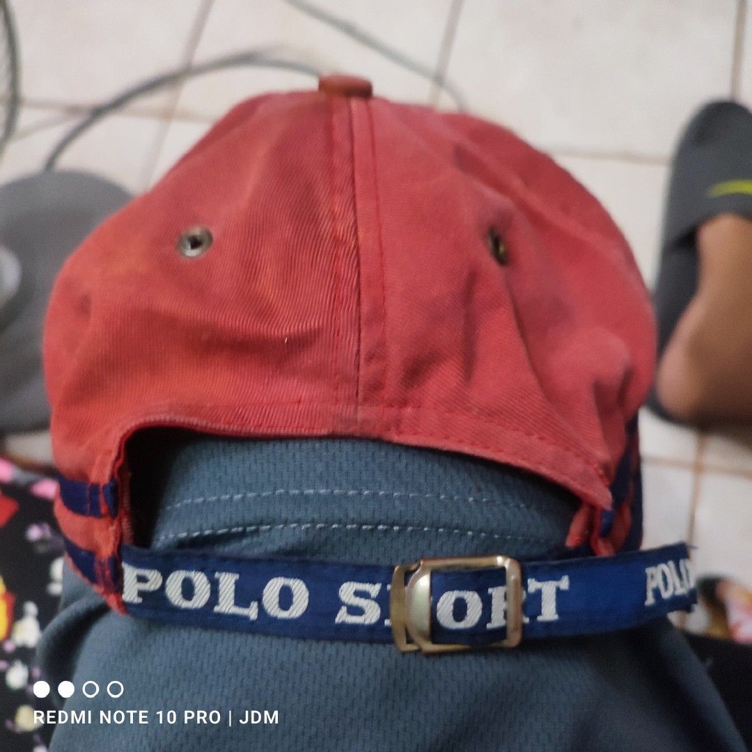 Vintage rare Polo Sport shield cap (Category: Caps & Hats) located in Antipolo. Submitted by klashnikov (Listing ID 1457511734, Image 2). Description: Vintage Polo Sport Shield by Ralph Lauren Strapback cap very rare Honest issue: faded because of its age ,but still presentable and has a character into it 3,5kphp still nego Pwede videocall for legitimacy Pwede pickup sa aking munting garahe waze (JDM thrift shop) Pwedeng meetup around upper Antip