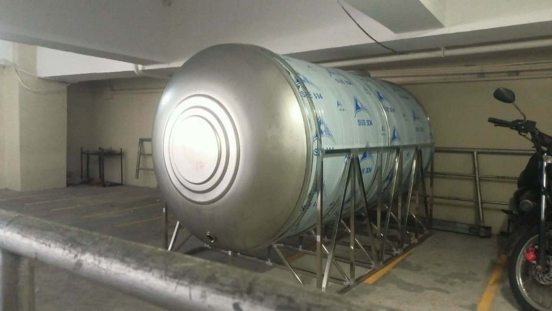 Water tank (Category: Construction Tools & Equipment) located in Manila. Submitted by kristellf29 (Listing ID 1457347744, Image 2). Description: Water Storage & Pressure Tank Stainless Steel Grade 304 -Made with 100% Stainless Steel Grade 304 -Sizes range from 500L to 20 000L -Vertical or Horizontal -Elegant design, Highly Durable -For Rigid and Durable Structure -With Stainless Stand -With Inlet, Outlet and Drain -Perfect for residential, commer