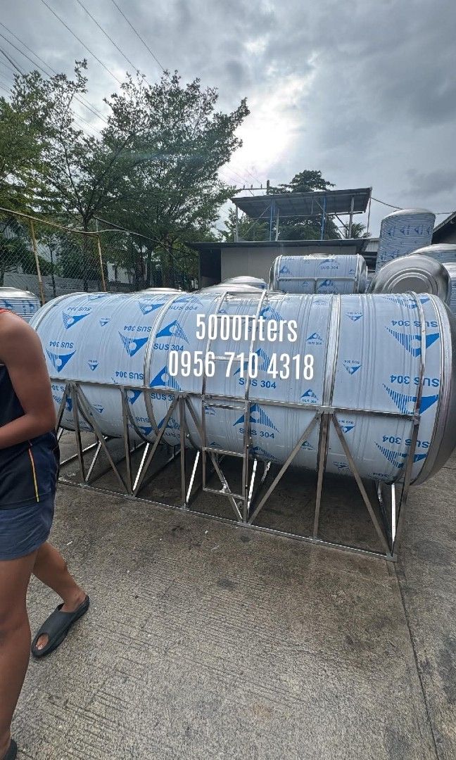 Water tank (Category: Construction & Building Materials) located in Manila. Submitted by kristellf29 (Listing ID 1457348128, Image 3). Description: Water Storage & Pressure Tank Stainless Steel Grade 304 -Made with 100% Stainless Steel Grade 304 -Sizes range from 500L to 20 000L -Vertical or Horizontal -Elegant design, Highly Durable -For Rigid and Durable Structure -With Stainless Stand -With Inlet, Outlet and Drain -Perfect for residential, com