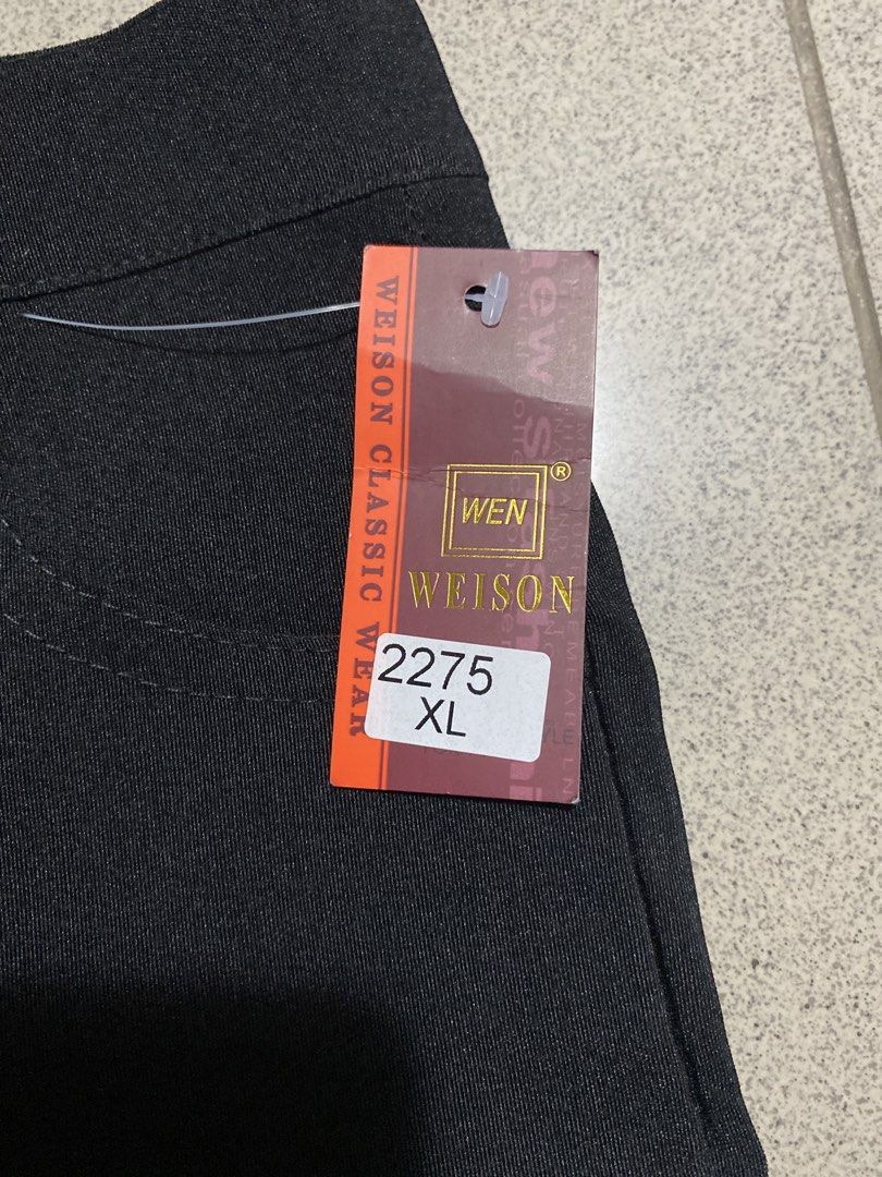 WEISON Classic Wear Black Pants XL (Category: Other Bottoms) located in Dagupan City. Submitted by maryennie (Listing ID 1457469974, Image 2). Description: - Brand new WEISON Classic Wear black pants - Size XL - Still has original tags attached - Simple and classic design - Comfortable fit - Ideal for everyday wear or work -Slocks , XL on tag but goods po siya sa medium size.