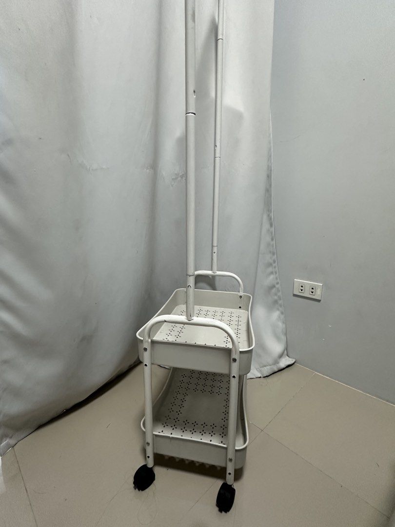 white rack (Category: Clothes Drying Rack) located in Manila. Submitted by mae__________c (Listing ID 1457406612, Image 2). Description: negotiable a few screws are lost but does not affect stability sta ana manila.