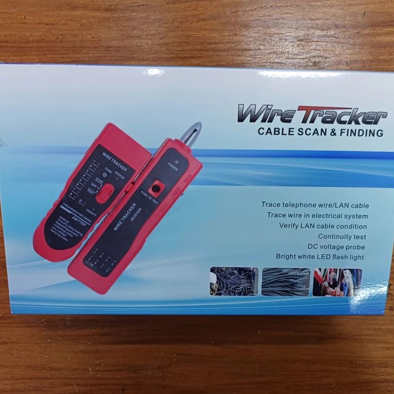 Wire tracker 500M-100M (Category: Networking) located in Manila. Submitted by sdfsolutions (Listing ID 1457411874, Image 3). Description: SPECIFICATION: Wire Tracker Cable Scan & Finding > Trace telephone wire/LAN Cable > Trace wire in electrical system > Verify LAN Cable condition > Continuity Test > DC Voltage probe > Bright white LED flash light MAIN FUNCTION Locating the cable Confirming the cable Checking the status of the circuitry FEATURES