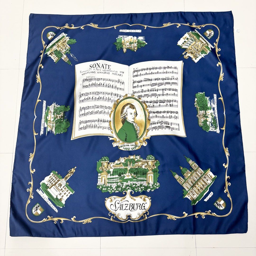 Wolfgang Amadeus Mozart Scarf (Category: Scarves) located in Makati City. Submitted by bzspr (Listing ID 1457515388, Image 1). Description: Wolfgang Amadeus Mozart Scarf 100% Polyester 31 x 30 inches.
