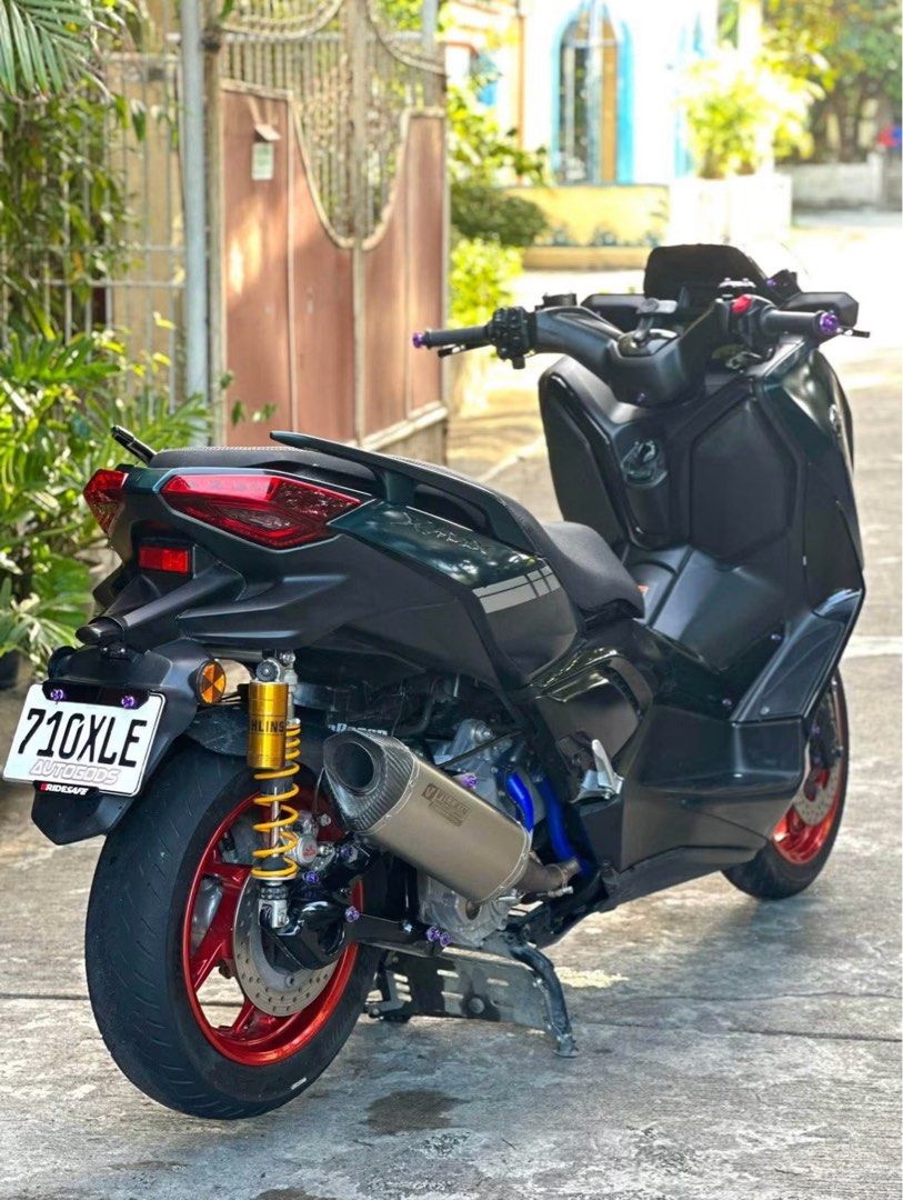 Yamaha XMAX v2 2023 (Category: Motorbikes for Sale) located in Quezon City. Submitted by bycharlemagne (Listing ID 1457400242, Image 3). Description: FOR SALE ONLY 2023 model Xmax v2 16k odo orig unli scan Complete papers Cash paid With manual booklet Registered Fairings makinis Power coated mags Change oil every 1k Registered til oct 2027 -Orig OHLINS with extra spring/Sticker -GR5 75% -RCB caliper front and rear -swit brake hose -Senlo Mdl -TSM