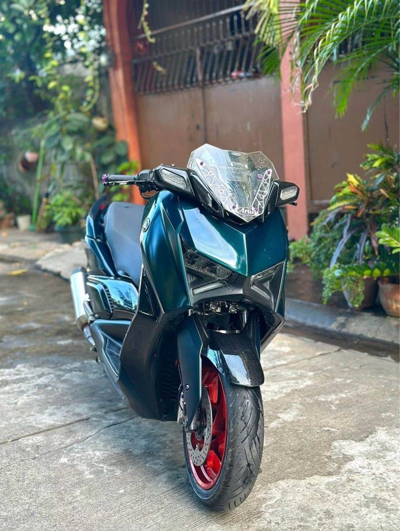Yamaha XMAX v2 2023 (Category: Motorbikes for Sale) located in Quezon City. Submitted by bycharlemagne (Listing ID 1457400242, Image 2). Description: FOR SALE ONLY 2023 model Xmax v2 16k odo orig unli scan Complete papers Cash paid With manual booklet Registered Fairings makinis Power coated mags Change oil every 1k Registered til oct 2027 -Orig OHLINS with extra spring/Sticker -GR5 75% -RCB caliper front and rear -swit brake hose -Senlo Mdl -TSM