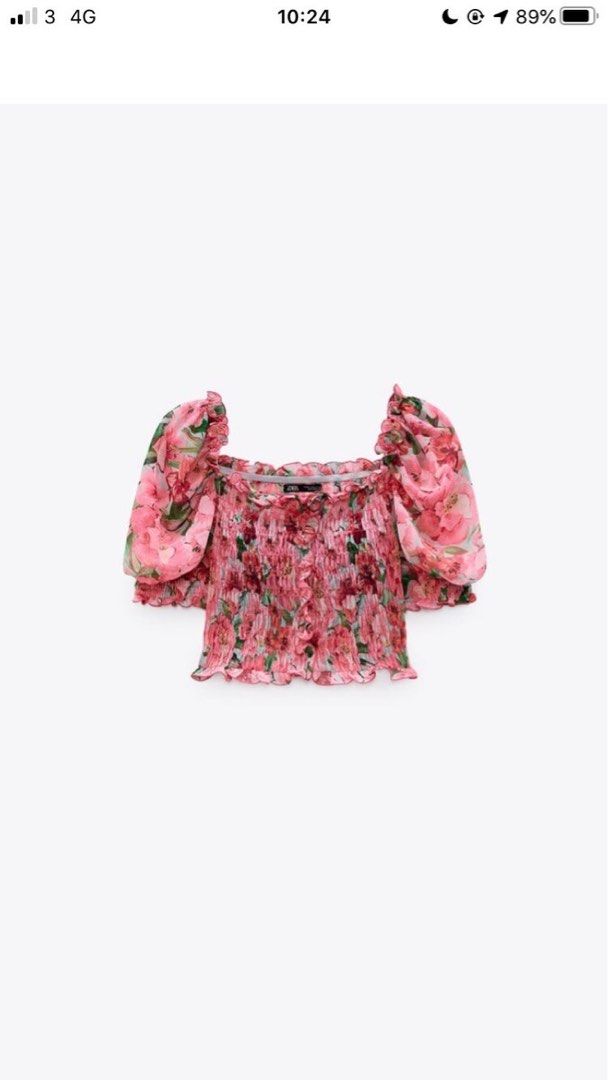 Zara puff sleeves top (Category: Blouses) located in Baguio. Submitted by baguiogurl2 (Listing ID 1457406610, Image 1). Description: Fits medium Fixed price No when worn.