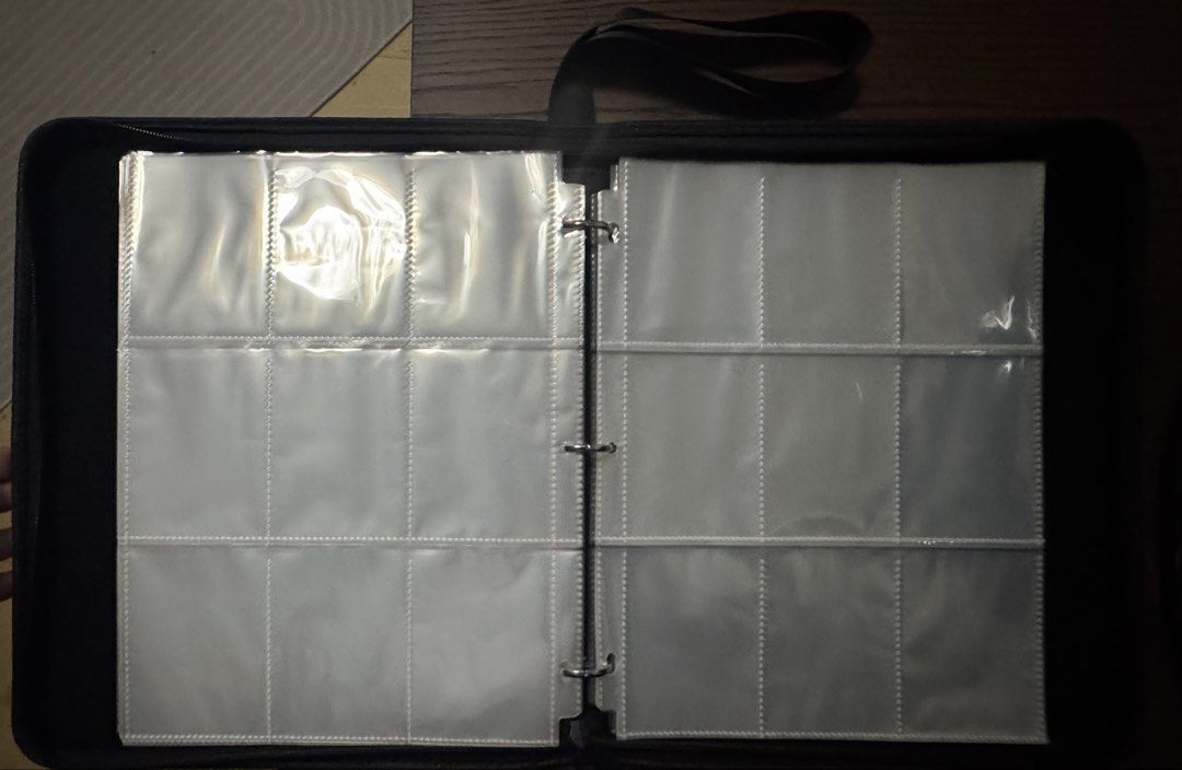 Zip Ring Binder (Category: Trading Cards Accessories) located in Singapore. Submitted by n3ppp (Listing ID 1457486993, Image 2). Description: Selling a spare zip ring binder 3 x 3 Non toploader Fits total of 900 cards Self collect at my place Yishun.