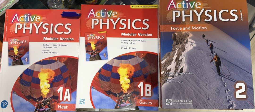 Active Physics 1A 1B 2 3A 3B （分類：教科書）位於 Hong Kong。 由 mush_3to3 提交（商品編號 1457657662，圖片 2）。簡介： Phy 1A 8成新，內頁有5-6頁有書寫過 (2023 reprint) 1B SOLD 2冊 9成新，內頁全新，封面有使用痕跡 （2025reprint) 3A全新 未拆袋 (2025 reprint) SOLD 3B封面有少少磨損，內頁全新 (2023reprint) 1A $30 1B $50 2 $280 3A $170 3B $100。