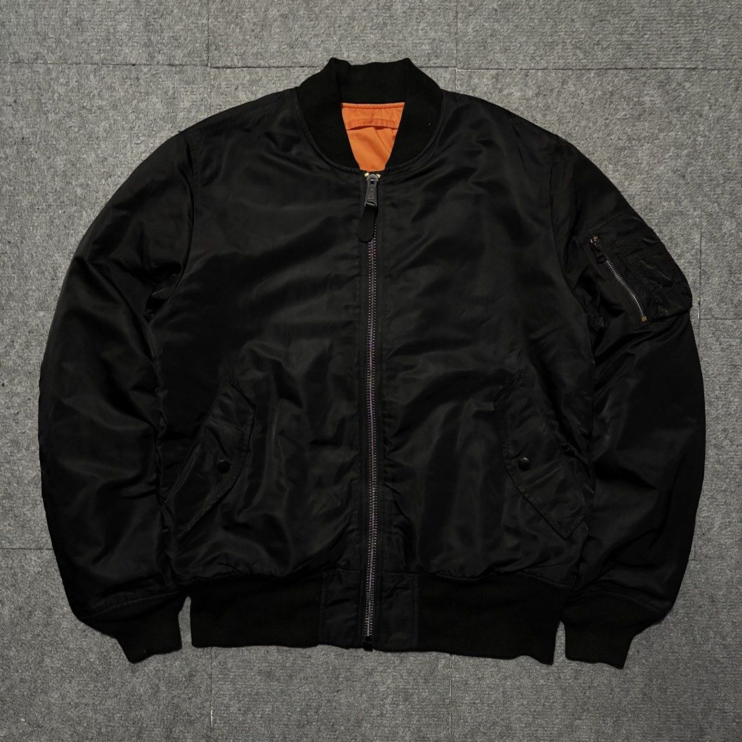 Vintage Alpha Industries MA-1 Reversible Flight Bomber Jacket (Category: Coats, Jackets and Outerwear) located in Cavite. Submitted by gemsouttanowhere (Listing ID 1457638791, Image 1). Description: Large 23x27 Like new No issue.