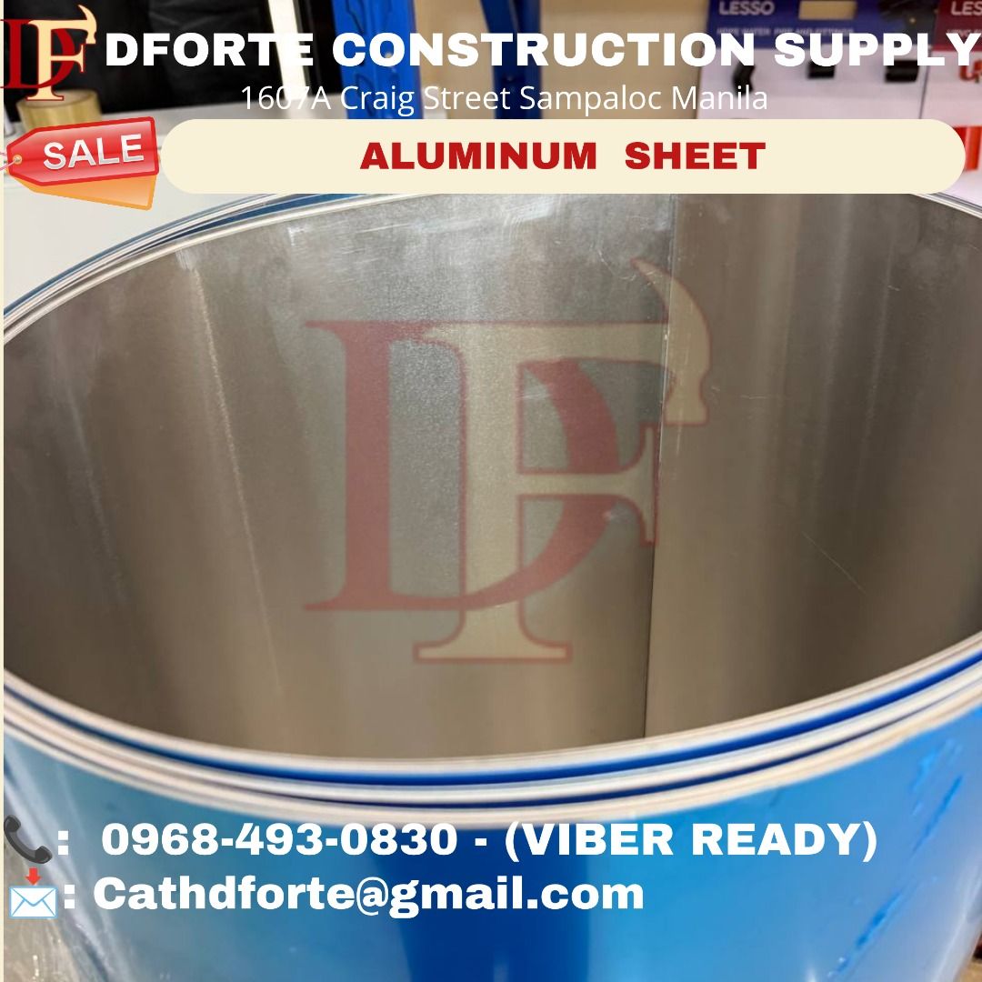 ALUMINUM SHEET (Category: Construction & Building Materials) located in Manila. Submitted by dforte_ms.cath (Listing ID 1457597238, Image 1). Description: 🏗️ DFORTE CONSTRUCTION SUPPLY Excellence is our forte — your satisfaction is our priority. Looking for a reliable supplier of quality construction materials, tools, and industrial products? DFORTE Construction Supply is here to support your projects with dependable products, competitive pricin