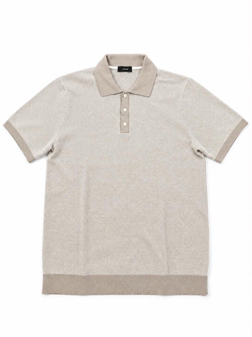 ANDZ Knit Polo Shirt (Category: Tshirts & Polo Shirts ) located in Muntinlupa City. Submitted by stark880 (Listing ID 1457631641, Image 1). Description: ANDZ Beige Polo Shirt Authentic M-L size Rfs: does not fit.