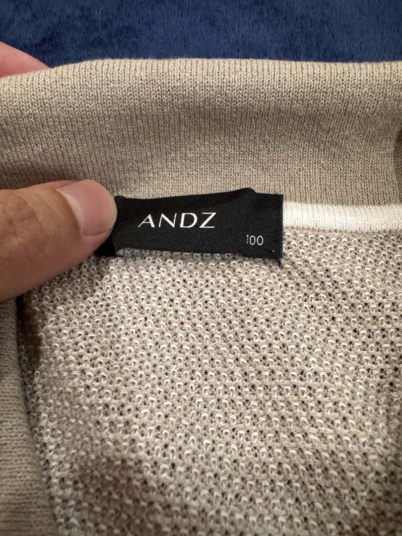 ANDZ Knit Polo Shirt (Category: Tshirts & Polo Shirts ) located in Muntinlupa City. Submitted by stark880 (Listing ID 1457631641, Image 2). Description: ANDZ Beige Polo Shirt Authentic M-L size Rfs: does not fit.