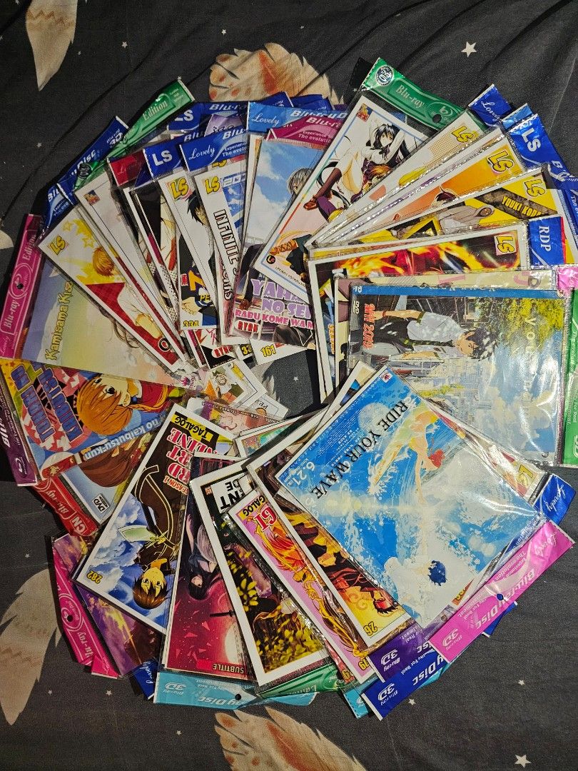 Anime [ROMANCE genre] Blu-ray Disc Collection (Category: CDs & DVDs) located in Bacolod City. Submitted by nostaligia (Listing ID 1457666175, Image 1). Description: 🎬📀 Preloved Anime CD/DVD Bundle for Sale 📀🎬 Selling assorted preloved anime CD/DVD collections with plastic sleeves and paper/card covers only — no hard case included. Some CDs are used but still in good condition and well taken care of. Perfect for anime fans and collectors! ✨ 📦