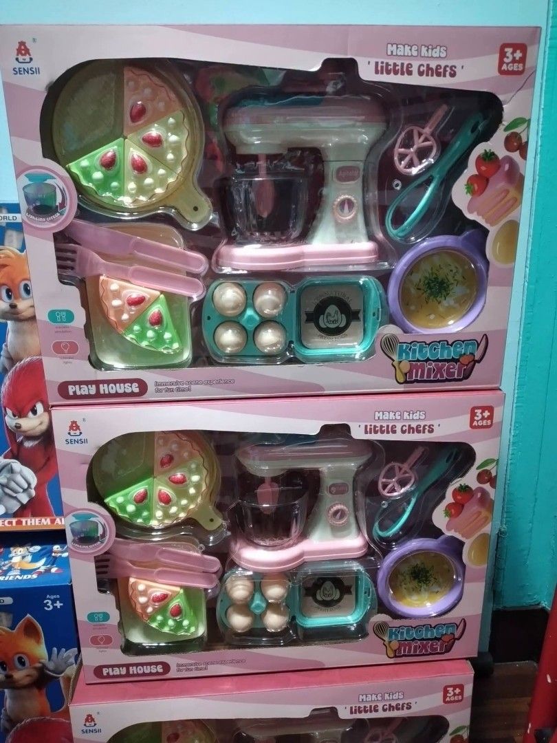 Assorted kids toys collection (Category: Kids Toys) located in Pasig City. Submitted by handpicked_stuffed_toys19 (Listing ID 1457697896, Image 3). Description: Strictly pay as you mine, no reservation! FOR SALE!!! ALL NEW FROM ARCADE PRIZE!!! 📌WAR MACHINE P700 +SF 📌MECH WARRIOR P700 +SF 📌DIY AERO SPACE P450+SF 📌PLAYHOUSE KITCHEN MIXER SET P450+SF 📌SONEC incomplete set as seen in the box P550+SF COURIER: J&T or LALAMOVE ONLY! LOCATION:PATERO
