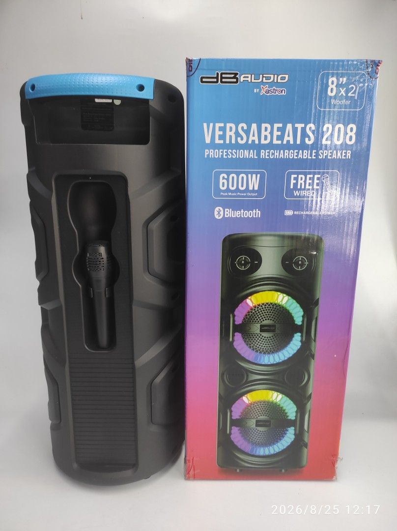 Astron Versabeats 208 professional rechargable speaker (Category: Portable Audio Accessories) located in Quezon City. Submitted by tanramoni (Listing ID 1457546931, Image 2). Description: .