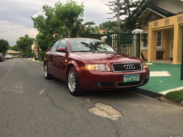 Audi A4 1.6L GASOLINE ENGINE Manual (Category: Used Cars) located in Quezon City. Submitted by fehls (Listing ID 1457669411, Image 2). Description: AUDI A4: P350T OBO/ Locally purchased from Autoprominence/ 2005 Model/ 50T+kms on odometer/ Original Red Paint/Premium Leather Seats/Manual Transmission/ 1.6L Gasoline engine/ 17 inch Mags with Audi Originals included/No collision damage/ Metro commuter/ German technology. .